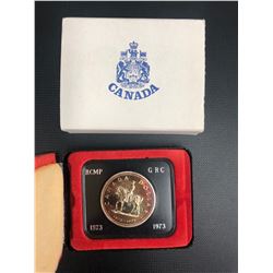 1973 CASED  CANADIAN SILVER DOLLAR   .500  SILVER