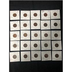 LOT OF CANADIAN ONE CENTS  1920-1969