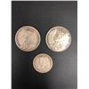 Image 2 : 1917+1919+1920 CANADIAN 50 CENT AND 25 CENT PIECES .925 SILVER
