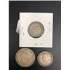 Image 2 : 1910   50 CENTS AND 2  1929 25 CENTS CANADIAN    .925 SILVER