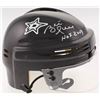 Image 1 : Brett Hull Signed Dallas Stars Mini-Helmet Incribed "HOF 2009" (JSA COA)