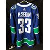 Image 1 : HENRIK SEDIN SIGNED VANCOUVER CANUCKS HOCKEY JERSEY (ADIDAS PRO) SIZE 52
