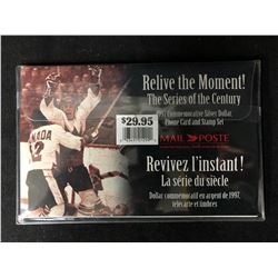 COMMEMORATIVE SILVER DOLLAR & STAMPS - RELIVE THE MOMENT - 1997