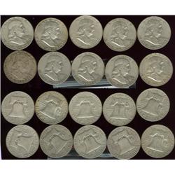 Lot of (10) Franklin halves