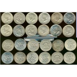Lot of (12) silver halves