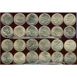 Lot of (12) unc. silver Roosevelt dimes