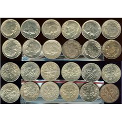 Lot of (12) unc. silver Roosevelt dimes