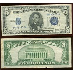 Series 1934 D $5.00 silver cert.