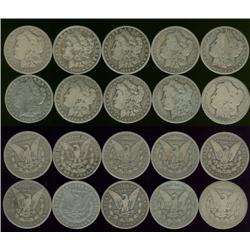 Lot of (10) Morgan silver dollars