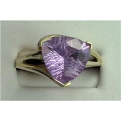 14K FANTASY-CUT AMETHYST RING