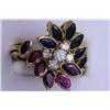 Image 1 : 18K MARQUISE RUBY, SAPPHIRE AND DIAMOND RING