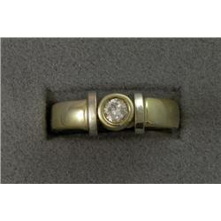 14K BEZEL SET DIAMOND BAND