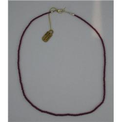 GRADUATED RUBY BEAD NECKLACE