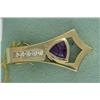Image 1 : 14K AMETHYST & DIAMOND SLIDE PENDANT