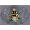 Image 1 : 14K OPAL AND DIAMOND CROWN RING