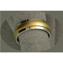 18K 2-TONE ROTATING WEDDING BAND