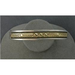 B. MORGAN STERLING & 14K CUFF BRACELET