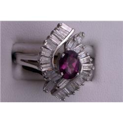 14K RUBY AND DIAMOND LADY'S RING 