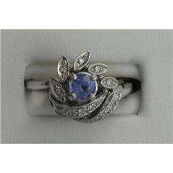 14K TANZANITE & DIAMOND RING