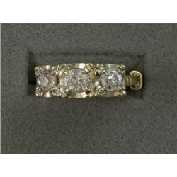 14K VINTAGE 3 DIAMOND BAND