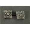 Image 1 : ART DECO FILIGREE DIAMOND STUD EARRINGS