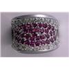 Image 1 : 14K RUBY AND DIAMOND PAVE' BAND