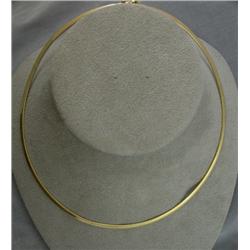 10K 3.3 MM OMEGA NECKLACE