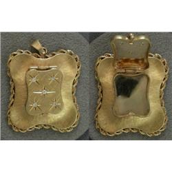 14K DIAMOND PILL LOCKET