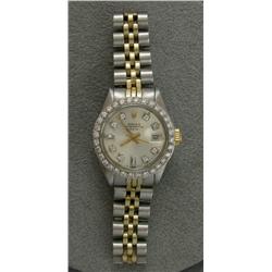 LADY'S ROLEX 2-TONE DIAMOND WATCH