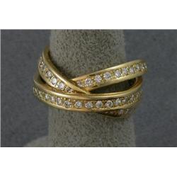 18K CARTIER DIAMOND ROLLING BANDS