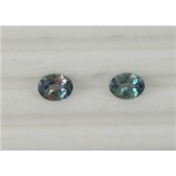 MATCHED PAIR OF OVAL ALEXANDRITE