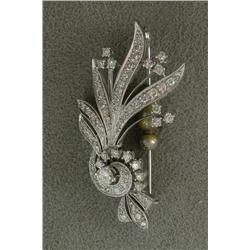 14K VINTAGE DIAMOND BROOCH