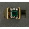 Image 1 : 14K EMERALD AND DIAMOND RING