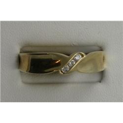 14K ARTCARVED DIAMOND WEDDING BAND