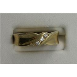 14K ARTCARVED DIAMOND WEDDING BAND