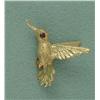 Image 1 : 14K RUBY-EYE HUMMINGBIRD PIN