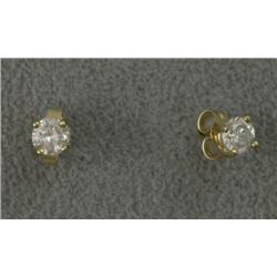 14K DIAMOND STUD EARRINGS