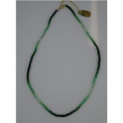 FACETED GREEN BERYL-EMERALD BEAD NECKLACE