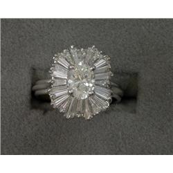 PLAT NEIMAN MARCUS DIAMOND BALLERINA RING