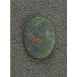 LOOSE OVAL SEMI-BLACK OPAL