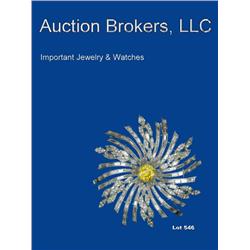 PLAT 15 CARATS DIAMOND PINWHEEL BROOCH