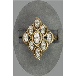 14K LADY'S RIGHT-HAND RING
