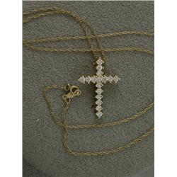DIAMOND CROSS PENDANT ON CHAIN