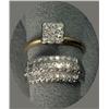 Image 1 : PAIR OF LADY'S DIAMOND VINTAGE RINGS