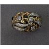 Image 1 : 14K FREE FORM CUSTOM DIAMOND DOME RING
