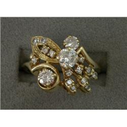 14K DIAMOND DINNER RING