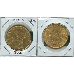 1888 S $20.00 GOLD (TOUGHER DATE)