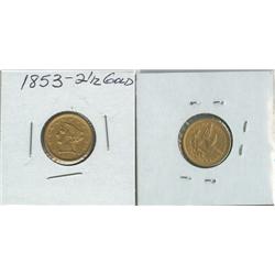 1853 QUARTER EAGLE.