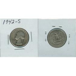 1942 S WASHINGTON QUARTER.