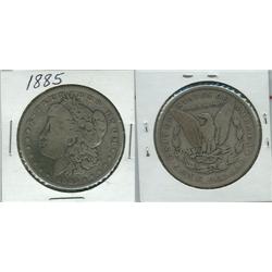 1885 MORGAN SILVER DOLLAR.